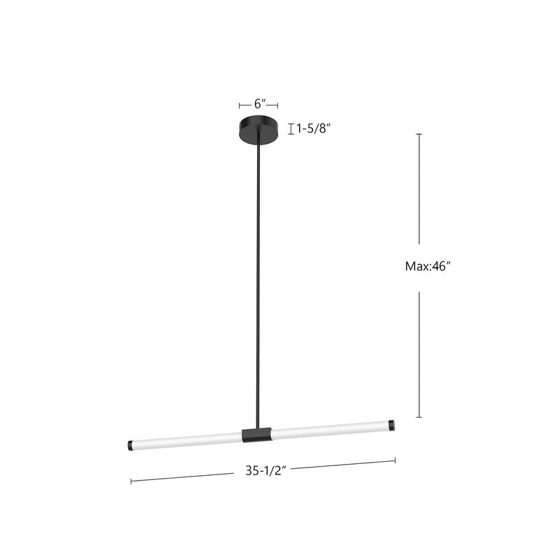 Kuzco Lighting - LP18537-BK - LED Island Pendant - Akari - Black