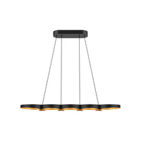 Kuzco Lighting - LP90838-BK/GD - LED Island Pendant - Maestro - Black/Gold