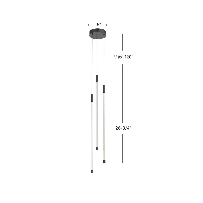 Kuzco Lighting - MP75227-BK - LED Pendant - Motif - Black
