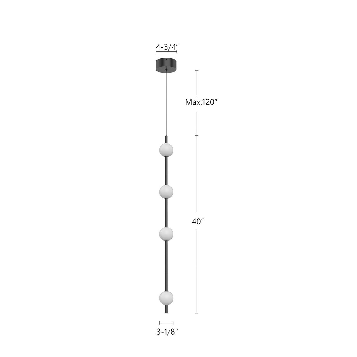 Kuzco Lighting - PD14740-BK - LED Pendant - Misaki - Black