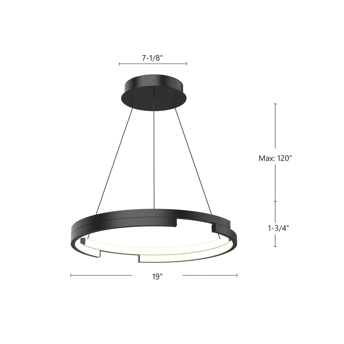 Kuzco Lighting - PD52719-BK - LED Pendant - Anello Minor - Black