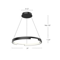 Kuzco Lighting - PD52724-BK - LED Pendant - Anello Minor - Black