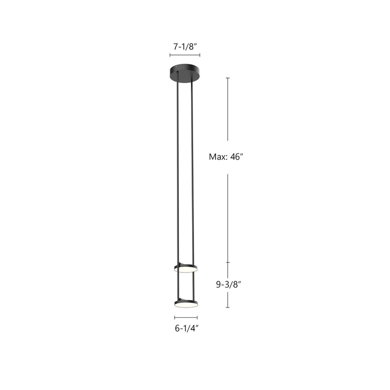 Kuzco Lighting - PD72208-BK - LED Pendant - Novel - Black