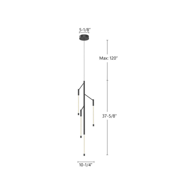 Kuzco Lighting - PD74738-BK - LED Pendant - Motif - Black