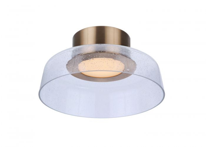 Craftmade LED Flushmount from the Centric collection in Satin Brass finish