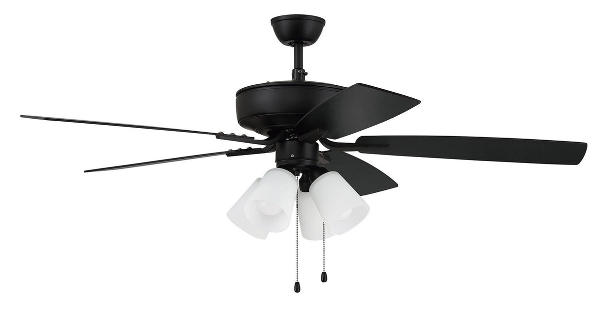 Craftmade - P114FB5-52FBGW - 52" Ceiling Fan - Pro Plus 114 - Flat Black