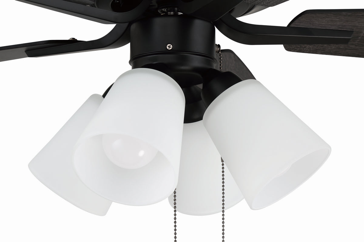 Craftmade - P114FB5-52FBGW - 52" Ceiling Fan - Pro Plus 114 - Flat Black
