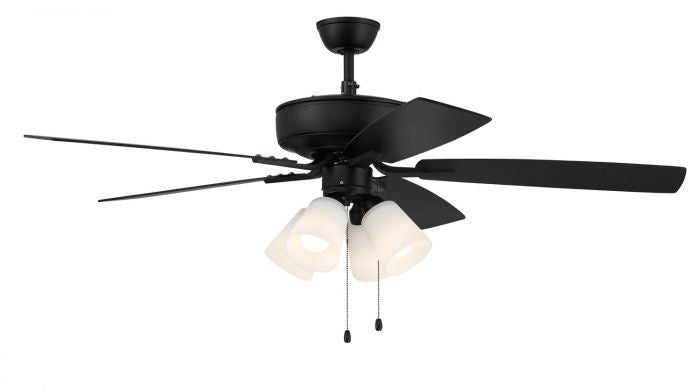 Craftmade - P114FB5-52FBGW - 52" Ceiling Fan - Pro Plus 114 - Flat Black