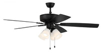 Craftmade - P114FB5-52FBGW - 52" Ceiling Fan - Pro Plus 114 - Flat Black