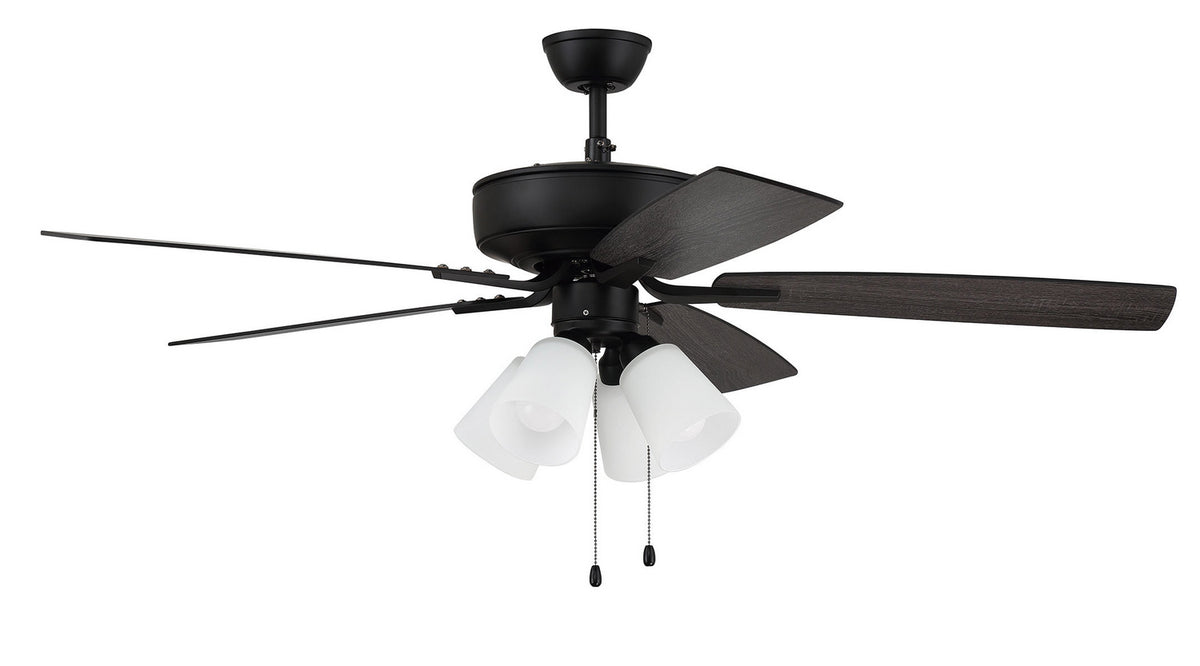 Craftmade - P114FB5-52FBGW - 52" Ceiling Fan - Pro Plus 114 - Flat Black