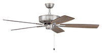 Craftmade - P52BNK5-52DWGWN - 52" Ceiling Fan - Pro Plus 52 Fan - Brushed Polished Nickel