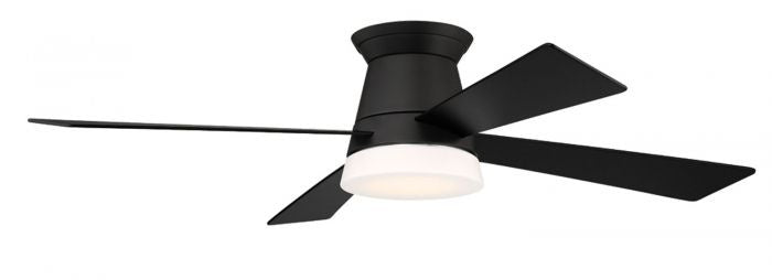 Craftmade 52"Ceiling Fan from the Revello collection in Flat Black finish