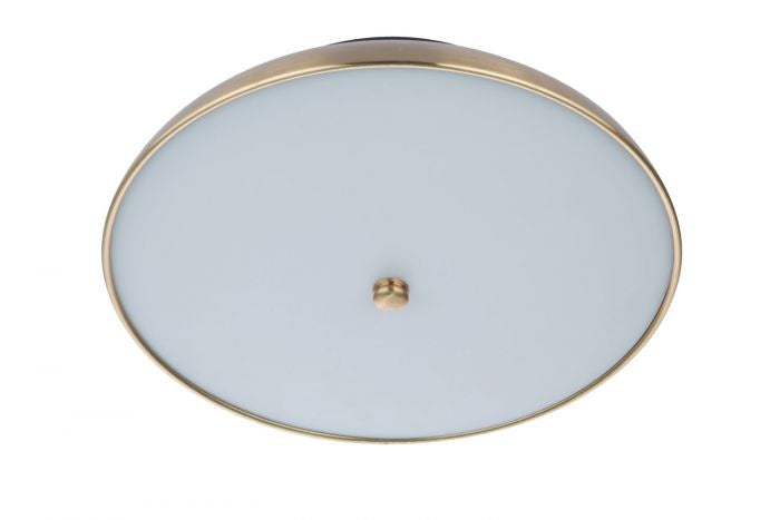 Craftmade LED Flushmount from the Soul collection in Flat Black/Satin Brass finish