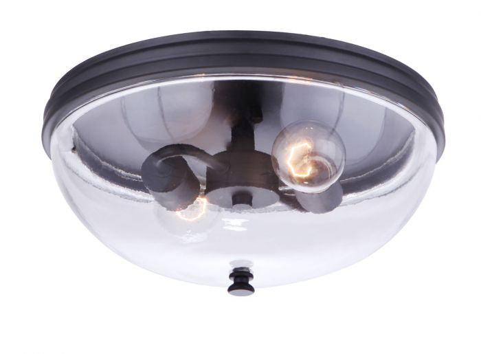 Craftmade Two Light Outdoor Flush Mount from the Sivo collection in Midnight finish