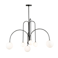 Artcraft LED Chandelier from the Comet collection in Semi Matte Black finish