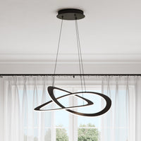 Artcraft - AC7076BK - LED Chandelier - Wave - Black