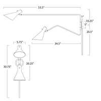Regina Andrew - 15-1135WTNB - Two Light Wall Sconce - Spyder - White