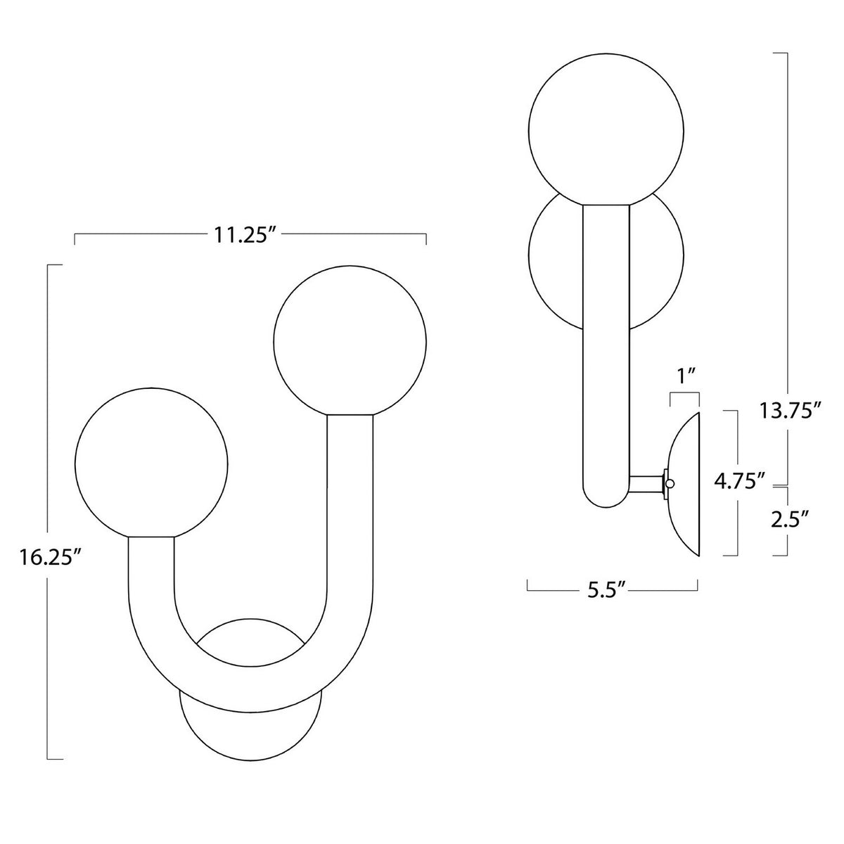 Regina Andrew - 15-1144L-PN - LED Wall Sconce - Happy - Polished Nickel