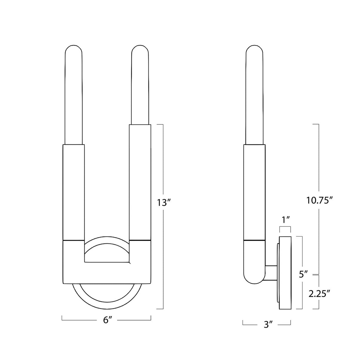Regina Andrew - 15-1146PN - Two Light Wall Sconce - Wolfe - Polished Nickel