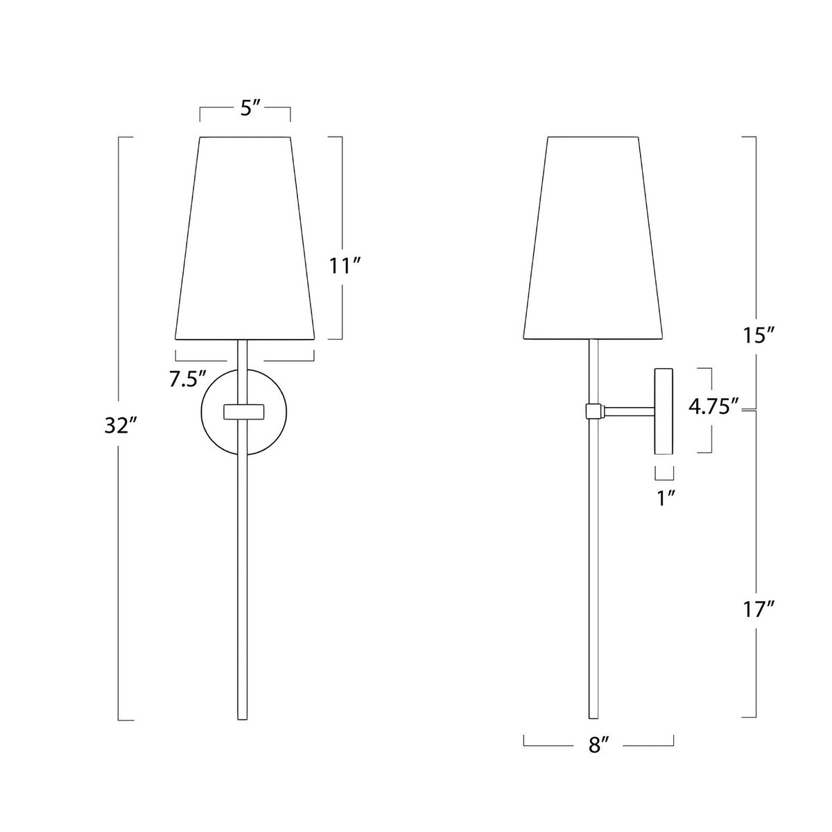 Regina Andrew - 15-1152 - One Light Wall Sconce - Toni - Natural Brass