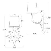 Regina Andrew - 15-1158NB - One Light Wall Sconce - Etoile - Natural Brass