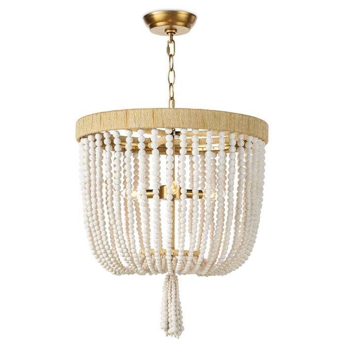 Regina Andrew Three Light Chandelier from the Milos collection in White finish