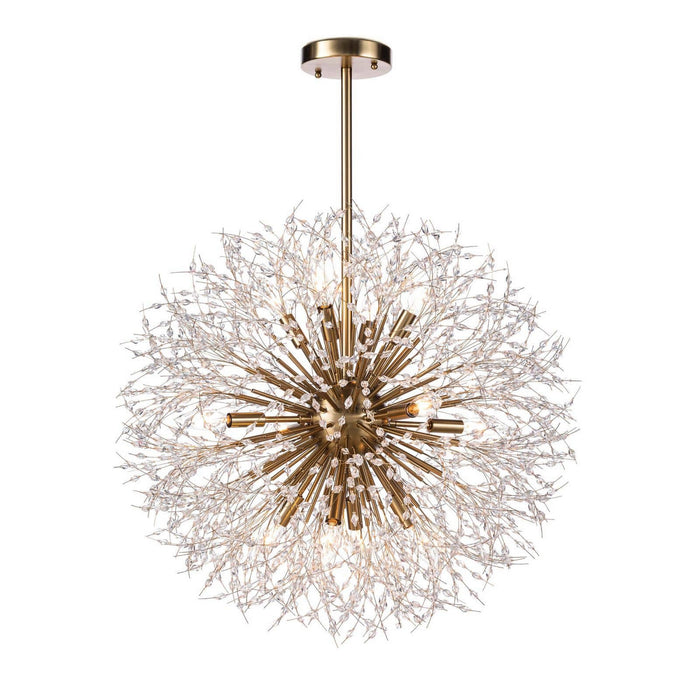 Regina Andrew 12 Light Chandelier from the Chiffon collection in Natural Brass finish
