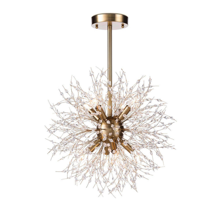 Regina Andrew Eight Light Chandelier from the Chiffon collection in Natural Brass finish