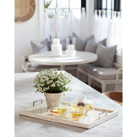 Regina Andrew - 20-1040 - Serving Tray - White - Polished Nickel