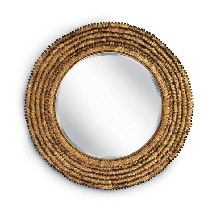 Regina Andrew Mirror from the Petal collection in Gold Leaf finish