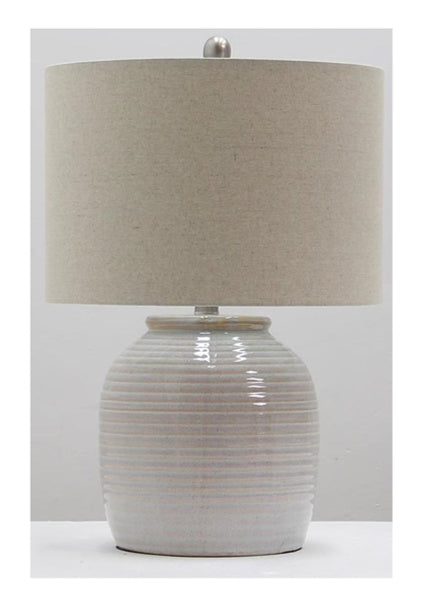 Craftmade - 86258 - One Light Table Lamp - Table Lamp - White Ceramic/Brushed Polished Nickel