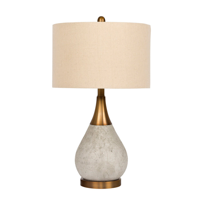 Craftmade One Light Table Lamp from the Table Lamp collection in Natural Concrete/Antique Brass finish