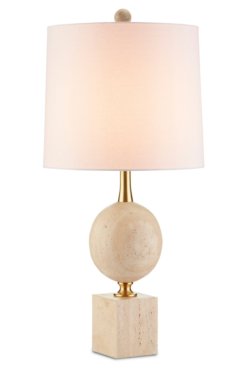 Currey and Company - 6000-0718 - One Light Table Lamp - Adorno Table Lamp - Natural/Beige/Antique Brass