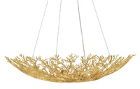 Currey and Company - 9000-0780 - Eight Light Chandelier - Sea Fan Collection - Gold Gilt