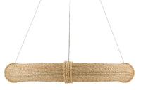 Currey and Company - 9000-0804 - Eight Light Chandelier - Portmeirion Collection - Satin Black/Abaca Rope