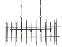 Currey and Company - 9000-0809 - Five Light Chandelier - Steelhouse - Blacksmith