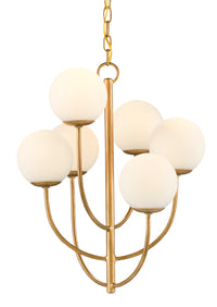 Currey and Company - 9000-0819 - Six Light Chandelier - Sunnylands Brass Chandelier - Brass