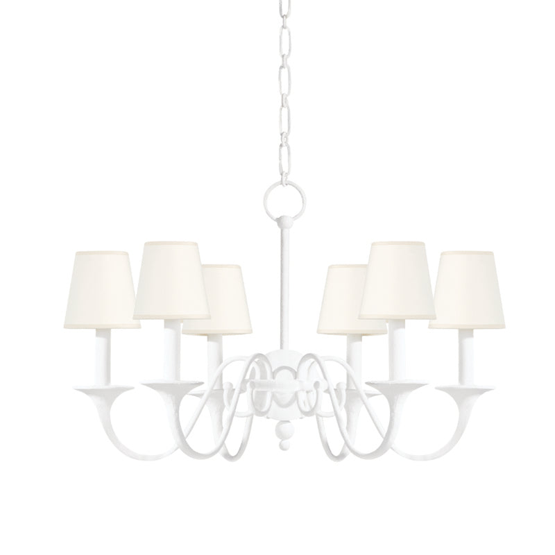 Hudson Valley - MDS432-WP - Six Light Chandelier - Windsor - White Plaster