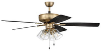 Craftmade - P104SB5-52BWNFB - 52" Ceiling Fan - Pro Plus 104 - Satin Brass