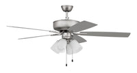 Craftmade - P114BN5-52BNGW - 52" Ceiling Fan - Pro Plus 114 - Brushed Nickel