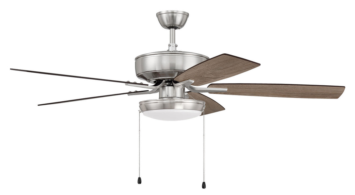Craftmade - P119BNK5-52DWGWN - 52" Ceiling Fan - Pro Plus 119 - Brushed Polished Nickel