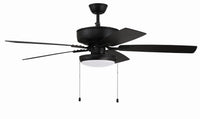 Craftmade - P119FB5-52FBGW - 52" Ceiling Fan - Pro Plus 119 - Flat Black