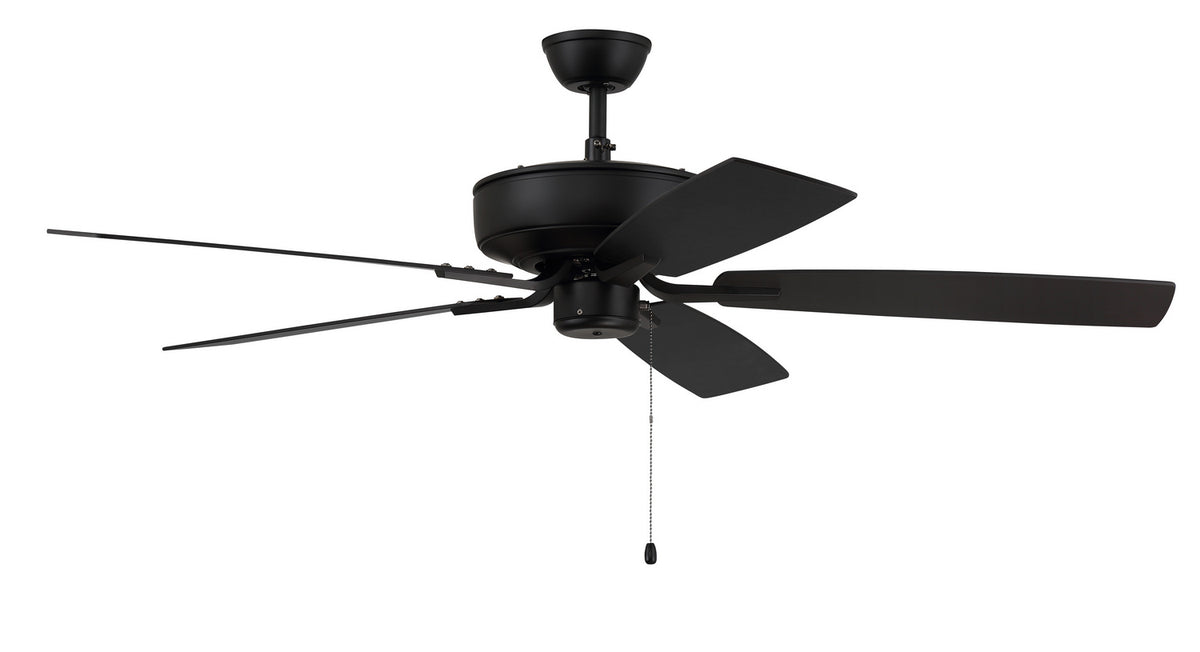 Craftmade - P52FB5-52FBGW - 52" Ceiling Fan - Pro Plus 52 Fan - Flat Black