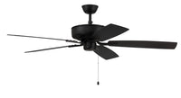 Craftmade - P52FB5-52FBGW - 52" Ceiling Fan - Pro Plus 52 Fan - Flat Black