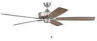 Craftmade - S60BNK5-60DWGWN - 60"Ceiling Fan - Super Pro 60 - Brushed Polished Nickel