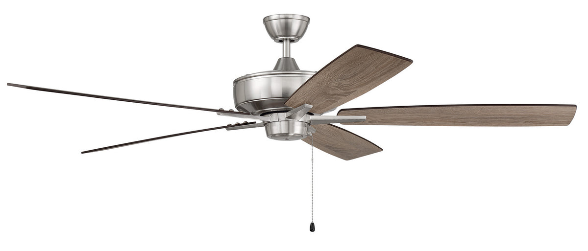 Craftmade - S60BNK5-60DWGWN - 60" Ceiling Fan - Super Pro 60 - Brushed Polished Nickel