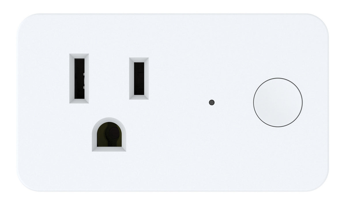Craftmade - WPS-100 - Smart WiFi On/Off Indoor Wall Plug - WiFi on / off switch - White