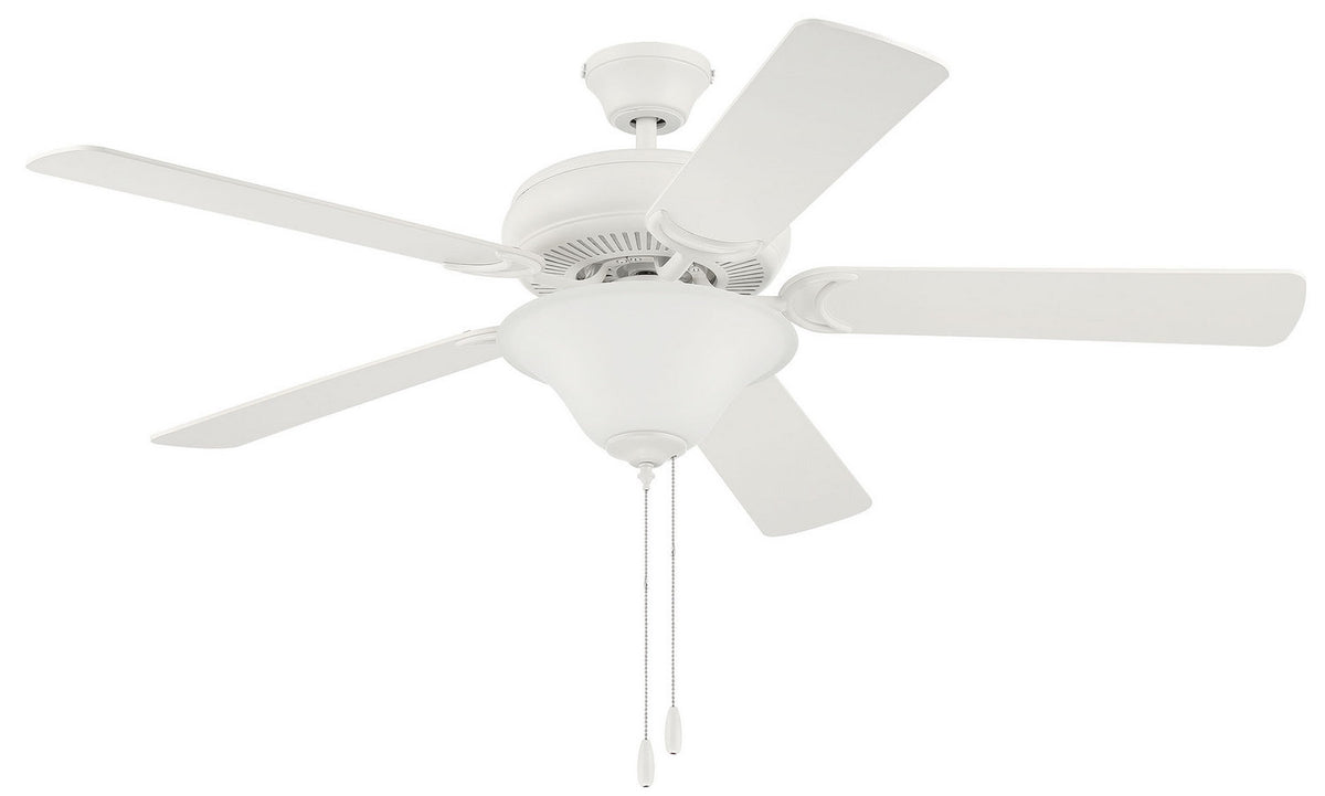Craftmade - DCF52W5C1W - 52" Ceiling Fan - Decorator's Choice Bowl Light Kit - Matte White