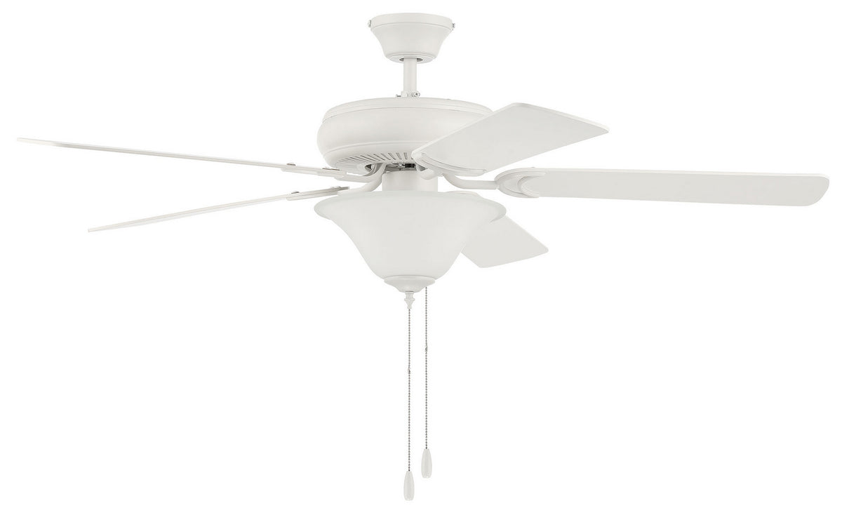 Craftmade - DCF52W5C1W - 52" Ceiling Fan - Decorator's Choice Bowl Light Kit - Matte White