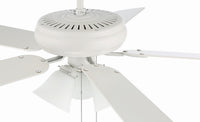 Craftmade - DCF52W5C3W - 52" Ceiling Fan - Decorator's Choice 3 Light Kit - Matte White